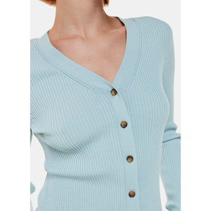 Whistles Ribbed V Neck Cardigan